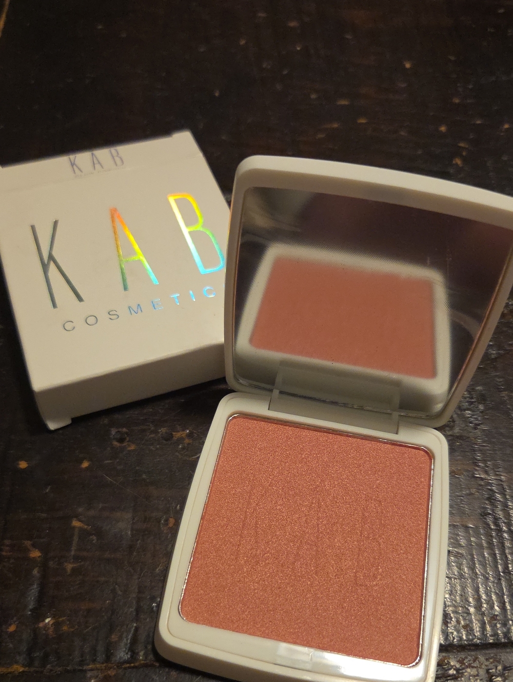 KAB Cosmetic Radiant Peach-Pink Blush Compact